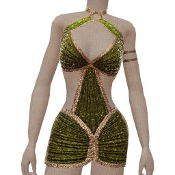 Ikon Elite Glow Green Butterfly Dress