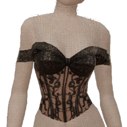 Ikon Elite Glitter Black Lace Corset