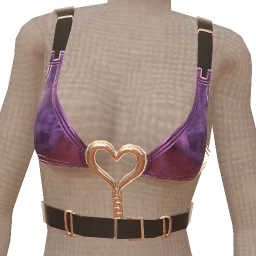 Ikon Elite Violet Metallic Liquid Heart Top
