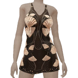 Ikon Elite Black Shell Pearl Net Dress
