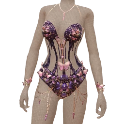 Ikon Elite Haunted Purple Candy Flutter Corset Set