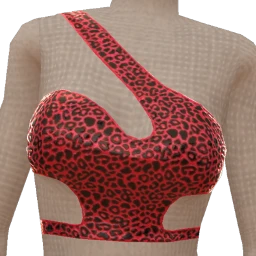 Ikon Elite Red Leopard Cross-Strap Crop Top