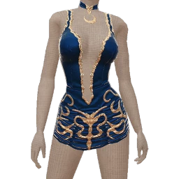 Ikon Elite Regal Blue Velvet Dress