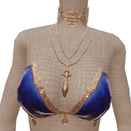 Ikon Elite Blue Crushed Velvet Bejeweled Bralette