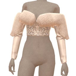 Ikon Elite Snow Queen White Fur Sparkle Top