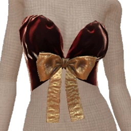 Ikon Elite Red Velvet Gold Bow Top