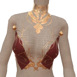 Ikon Elite Burgundy Gold Glitter Vine Bodice