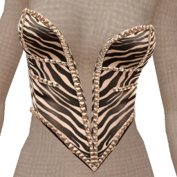 Ikon Elite Black And White Zebra Bustier