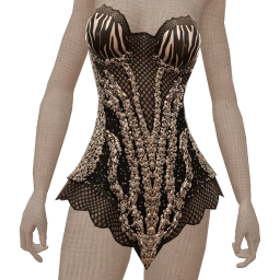 Ikon Elite Black Plastic Diamond Zebra Dress