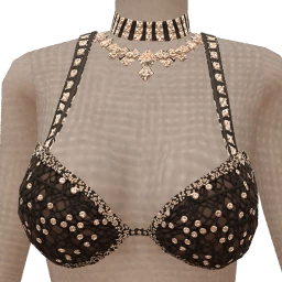 Ikon Elite Black Mesh Diamond Bralette