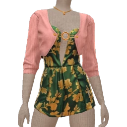 Ikon Garden Chic Dress And Cardigan Set