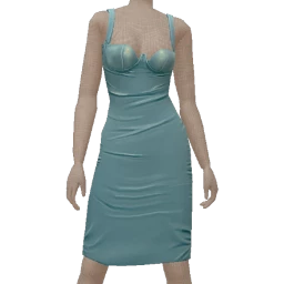 Yume Teal Elegance Bustier Top Dress