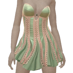 Ikon Green Satin Corset Dress