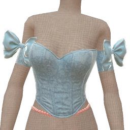 Ikon Delicate Bows Baby Blue Crop Top 