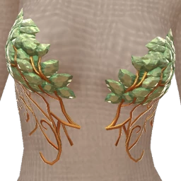 Ikon Gilded Vines Cut-Out Crop Top