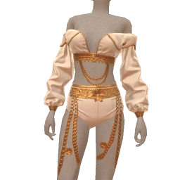Ikon Golden Glamour Off-Shoulder Outfit