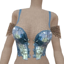 Ikon Checkered Blue Bustier