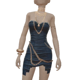 Ikon Pixel Tube Denim Dress