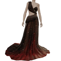 Ikon Red and Black Dusty Dress