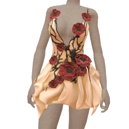 Ikon Dark Floral Puffer Dress