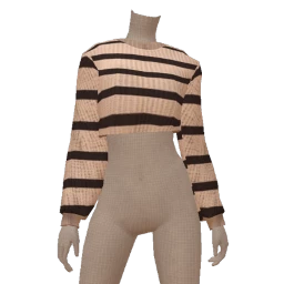 Foal Knitted Stripes Crop Sweater