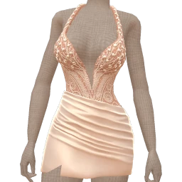 Ikon Crystal Drape Mini Dress