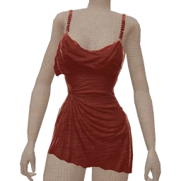 USAesthetics Burgundy Drape Pearl Dress