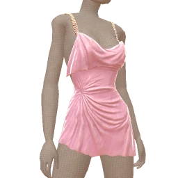 Ikon Elite Pink Lux Gold Chain Dress