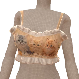 Cloud Nine Vintage Kittens Crop Top