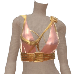 Ikon Elite Orange Metal Bandeau Chain Top