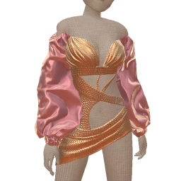 Ikon Elite Golden Couture Cut-Out Belted Dress