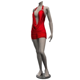 Ruby Red Plunge Dress