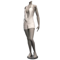 Ice White Plunge Dress