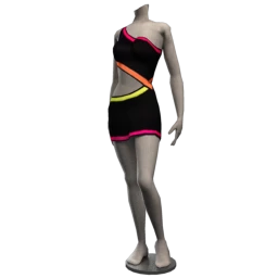 Neon Raver Cutout Dress