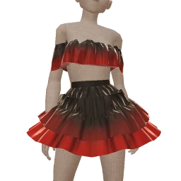 Delirious Red And Black Ombre Dress