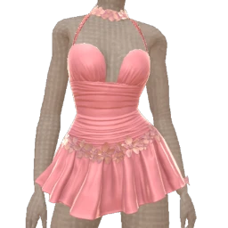 La Haute Couture Lilac Petal Detail Pink Dress