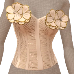 La Haute Couture Blush Garden Flower Corset