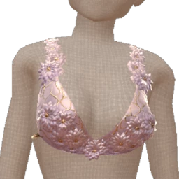 La Haute Couture Iridescent Crystal Purple Gold Chain Top