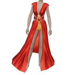 La Haute Couture Flame Dashed Dress