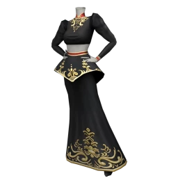 La Haute Couture Reflection Embossed Dress