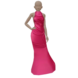 La Haute Couture Pink Backless Dress