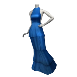 La Haute Couture Dazzling in Blue Dress