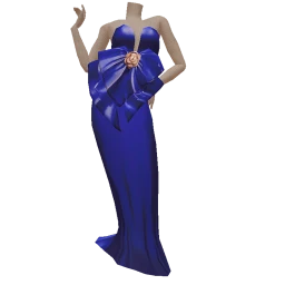 La Haute Couture Blue Bow Dress