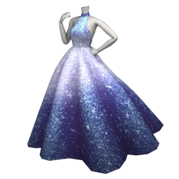 La Haute Couture Flowering Majesty Dress (Periwinkle)