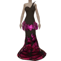 La Haute Couture Strapless Ruffle Dress