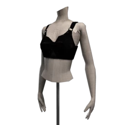 Secrets Latex Cone Bra - Black 