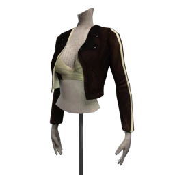 Stripes Leather Jacket