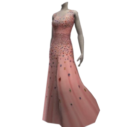 All Pink Everything Glitter Gradient Gown