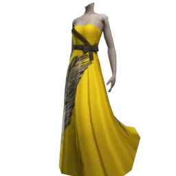 In Bloom Canary Feather Gown