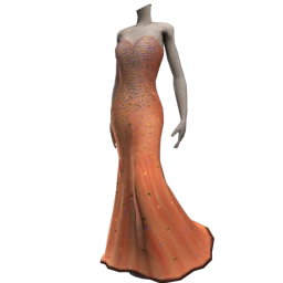 Opulent Mermaid Dress - Coral Reef